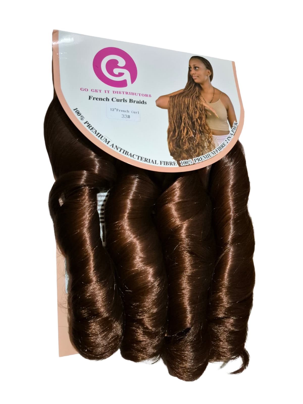 GGD Premium French Curl Braids - Deep Auburn (33)
