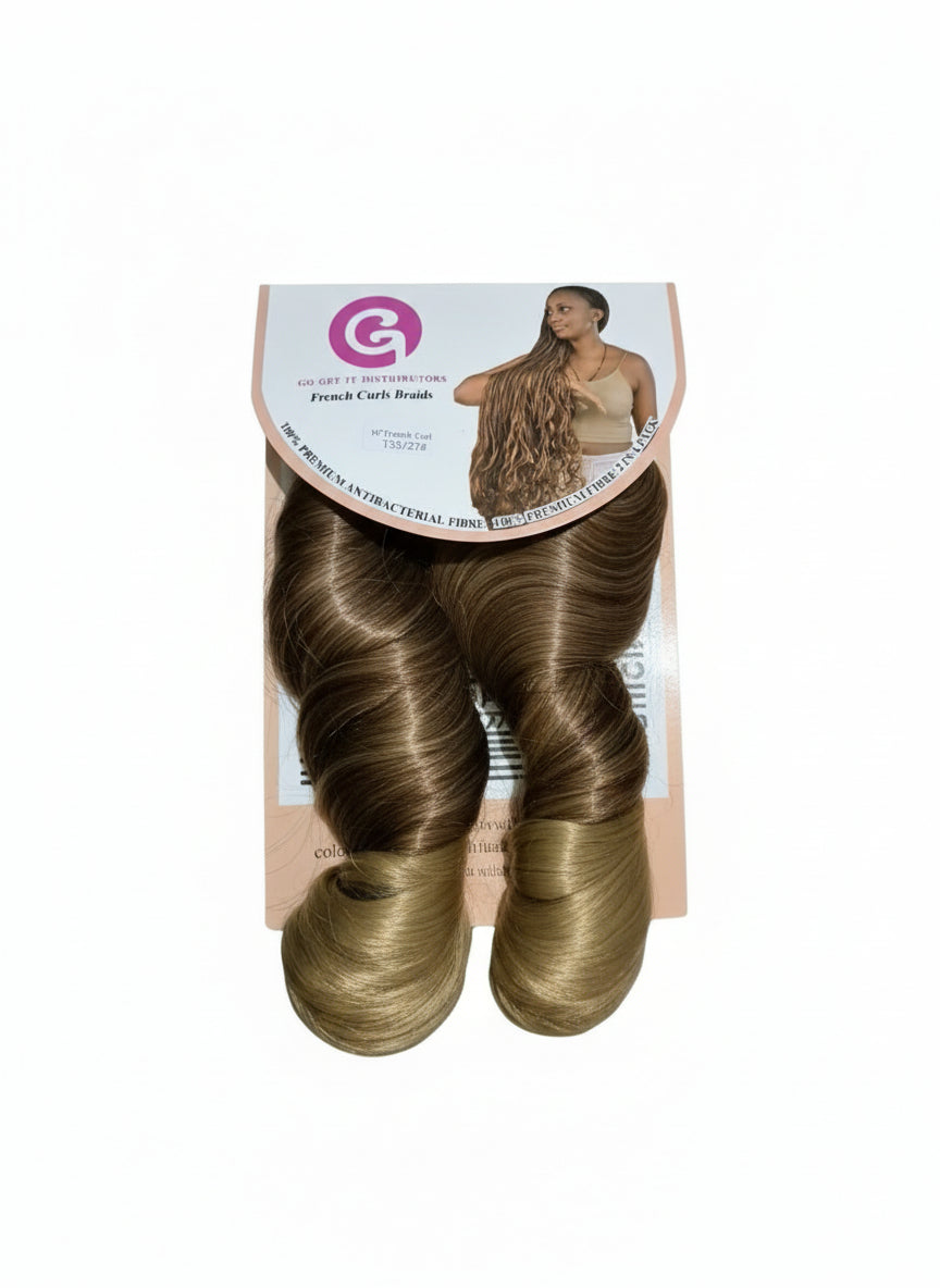 GGD Premium French Curl Braids - Auburn to Honey Blonde Ombre (T33/27)