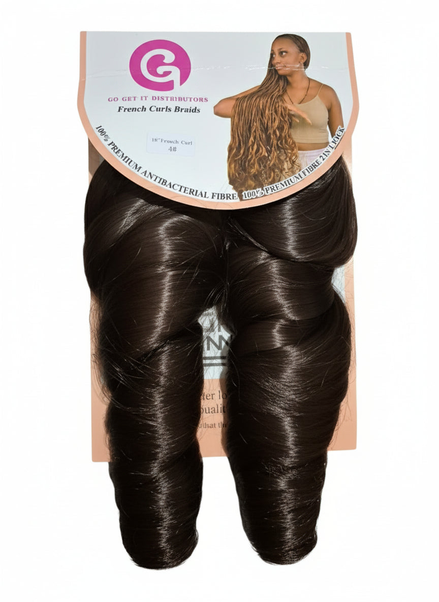 GGD Premium French Curl Braids - Dark Chocolate Brown (4)