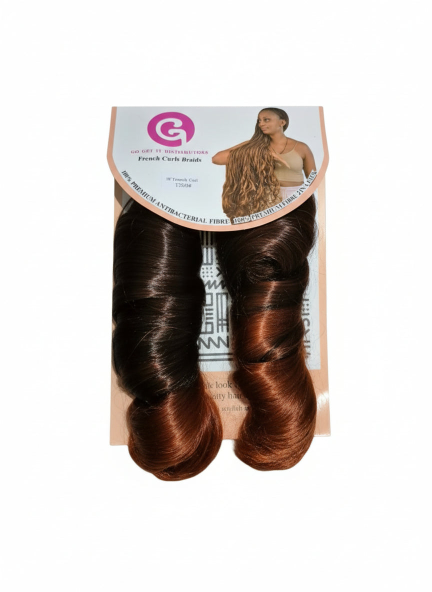 GGD Premium French Curl Braids-Light Brown Ombre (T250)